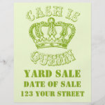 Cash Is Queen - Yard Sale Custom Flyer