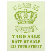 Cash Is Queen - Yard Sale Custom Flyer