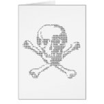 Cash Skull from Jolly Roger ascii art cards