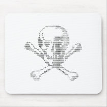 Cash Skull from Jolly Roger ascii art Mousepads