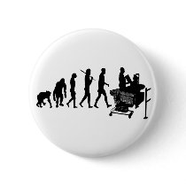 Cashier till operator supermarket staff gear buttons by Funkart Cashier till operator supermarket staff gear buttons