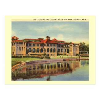 Casino, Belle Isle Park, Detroit Vintage Postcard