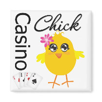 Casino Chick magnets by chicktshirts Casino Chick magnets