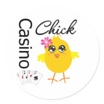 Casino Chick Stickers