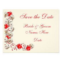 Casino Las Vegas Wedding Save the Date Cards Custom Invites
