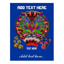 Casino Masquerade Party Post Card
