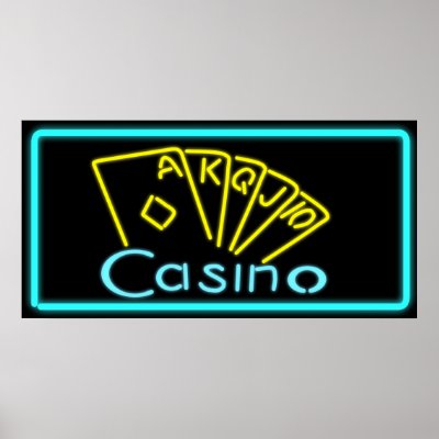Casino Neon Sign Posters