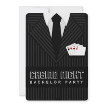 Casino Night Bachelor Party Custom Invitation