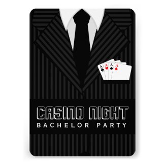 Casino Night Bachelor Party Custom Invitation