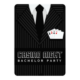Casino Night Bachelor Party Custom Invitation Invite