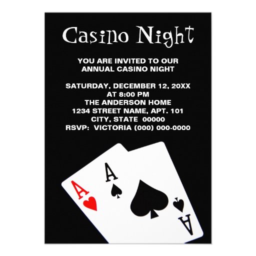 Casino Night Invitations