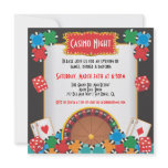 casino night party event invitation, casino night