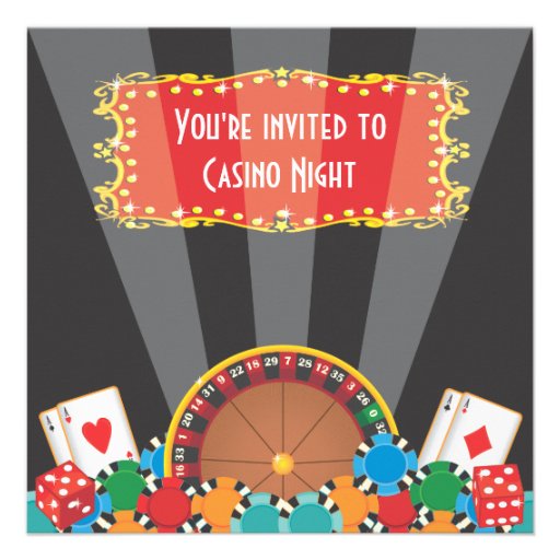 Casino Night Party Event Invitation