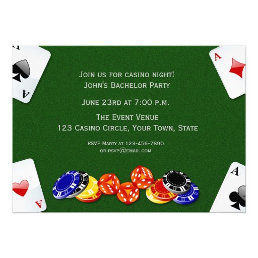 Casino Night Personalized Invitation