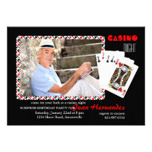 Casino Night Photo Invitation