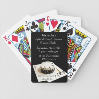 Casino Night Playing card invitations Playing Cards