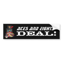 Casino Party Any Event Aces and Eights View Notes Bumper Stickers