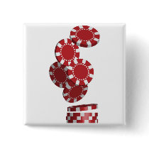 Casino / Poker Chips Pinback Buttons