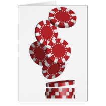 Casino / Poker Chips Greeting Card
