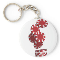Casino / Poker Chips Keychain