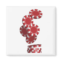 Casino / Poker Chips Refrigerator Magnets