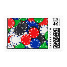 Casino poker chips postage