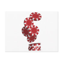 Casino / Poker Chips Postcard