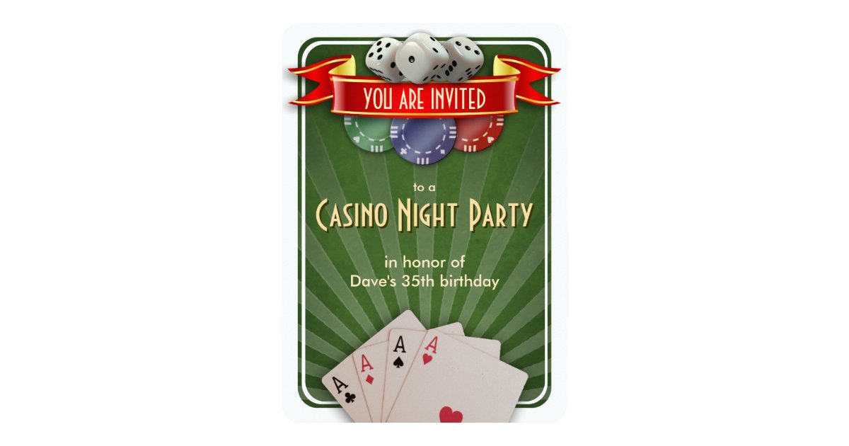 Casino birthday card