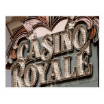 Casino Royal Retro Neon Sign Postcard