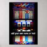 Casino Slot Machine Lucky 7  Personalized Posters