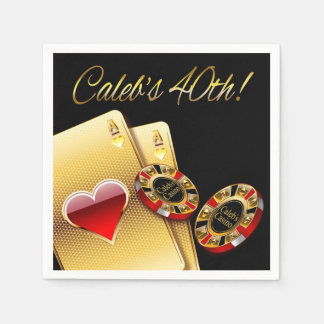 Casino themed napkin rings