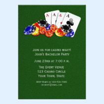 Casino Themed Party invitations