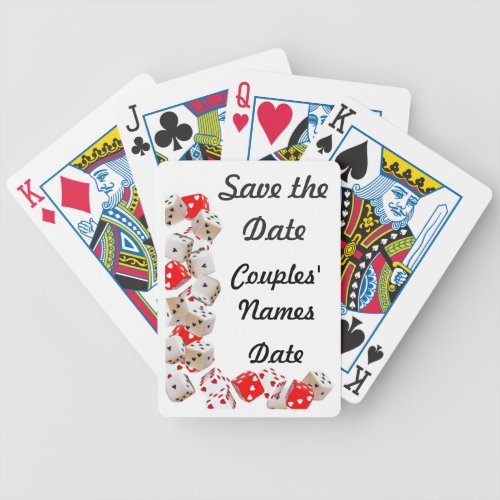 Casino Wedding deck of Playing Cards Save the Date