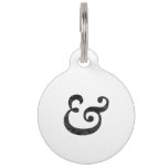 Caslon Bold Italic Ampersand Black Pet Name Tag