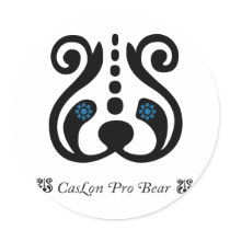 Caslon Pro Bear stickers by RankinOriginals Caslon Pro Bear stickers