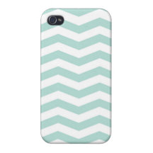 Caso de Chevron Iphone4 de la aguamarina iPhone 4 Fundas