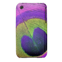 Caso del iPhone 4 de la pluma del pavo real iPhone 3 Case-Mate Carcasas