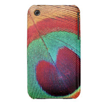Caso del iPhone 4 de la pluma del pavo real Case-Mate iPhone 3 Fundas