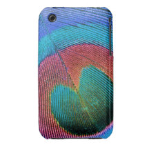 Caso del iPhone 4 de la pluma del pavo real iPhone 3 Case-Mate Funda