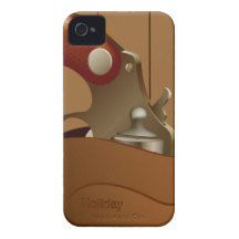 Caso del iPhone de la pistolera del arma del vaque iPhone 4 Funda