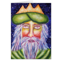 "Caspar" Three Kings Christmas Art Greeting Card