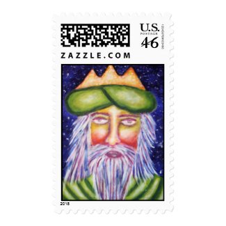 Caspar (Three Kings) Holiday Art Postage Stamps