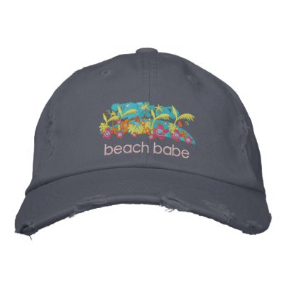 Casquillo del arte: Diseño tropical del bebé de la Gorra De Béisbol Bordada Casquillo del arte: Diseño tropical del bebé de la Gorra De Béisbol Bordada