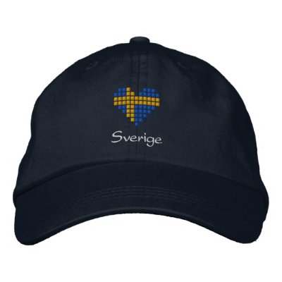 Casquillo sueco - gorra sueco de la bandera del co gorra bordada Casquillo sueco - gorra sueco de la bandera del co gorra bordada