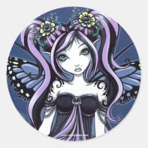 flower, fairy, faerie, faery, fae, fairies, butterfly, myka, jelina, gothic, fantasy, acrylic, Sticker with custom graphic design
