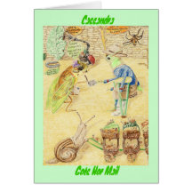 Cassandra Gets Her Mail Greeting Card