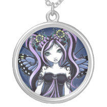 cassandra, gothic, fairy, faery, fae, faerie, fantasy, flower, art, big, eyed, myka, jelina, mika, tattoo, faeries, Necklace with custom graphic design