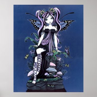 Cassandra Mushroom Flower Fairy Poster print