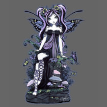 "Cassandra" Violet Blue Butterfly Fairy Art t-shirts