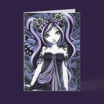 "Cassandra" Violet Butterfly Fairy Art Card cards
